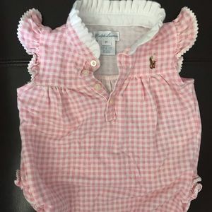 NWOT Ralph Lauren 6 month Flutter Sleeve Onesie